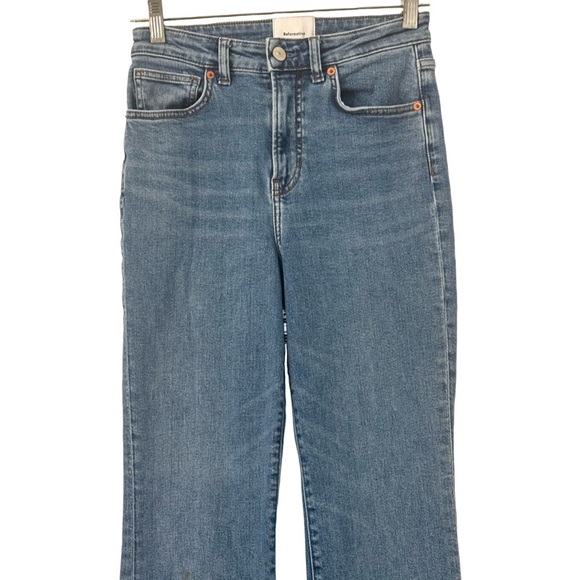 REFORMATION Marlow Super Stretch High Rise Flare Jeans in Blue Size 26 - Picture 5 of 10